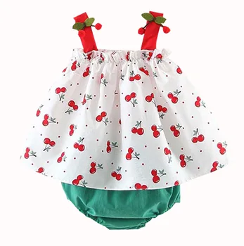 

2019 Summer baby girl clothing set Fashion print Tops+ pant 2pcs baby girl clothes Newborn Outfits