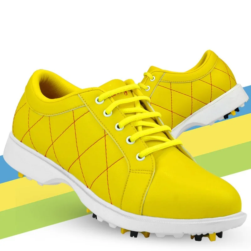 

Women Sports Golf Shoes Waterproof Non-Slip Breathable Training Sneakers Ladies Lace Up Golf Sneakers D0606