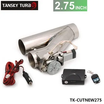 Tansky - 2.75" Exhaust Downpipe Testpipe Catback E Electric Cutout kit Switch Control+Remote TK-CUTNEW275