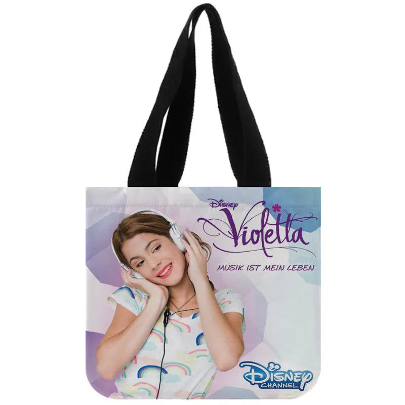 

Custom Violetta Print Tote Bag Reusable Women Handbag Cotton Canvas Shopping Bags Customize Your Images Gift