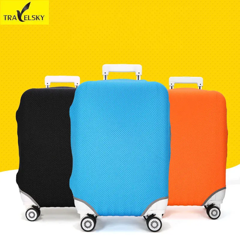 

New Travelsky 2017 Fashion Suitcase Pure Colors Luggage Cover For 18"-30"Travel Suitcase Protective Dust Covers Free Shipping