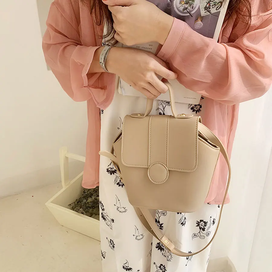 

Fashion Pu Leather Shoulder Bags Ladies Solid Color Casual Messenger Bag Female Wild Korean Style Crossbody Bag Bolsa Feminina