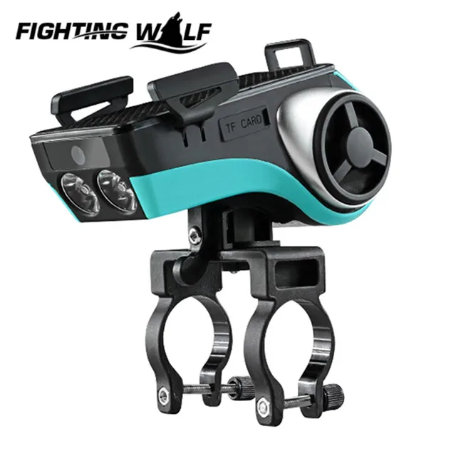 Cheap Upgrade Multi-functional Outdoor Cycling Bike Phone Holder with 2 LED Light Support Phone Call Music Player 4400mAh Power Bank