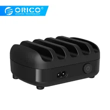 ORICO 40 Вт 5V2. 4A 5 портов USB Зарядное устройство Док-станция с держателем 5 usb зарядка для iPhone 6 7 смартфон Ноутбуки ПК быстрое зарядное устройство