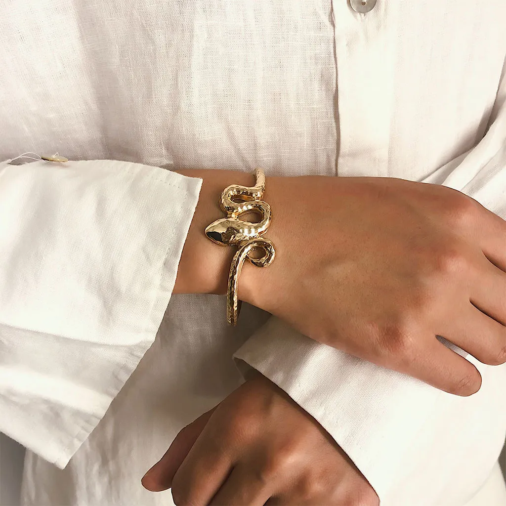 Diseñador de Oro Vintage Esmalte Diamante de Imitación Pulsera Brazalete Europeo Para Damas Wome