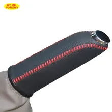 Ponsny автомобиль ручной тормоз Чехлы для мангала чехол для Buick Encore Regal Excelle Пояса из натуральной кожи покрытие автомобиля-Стайлинг DIY черный Ручки рулевые для мотоциклов