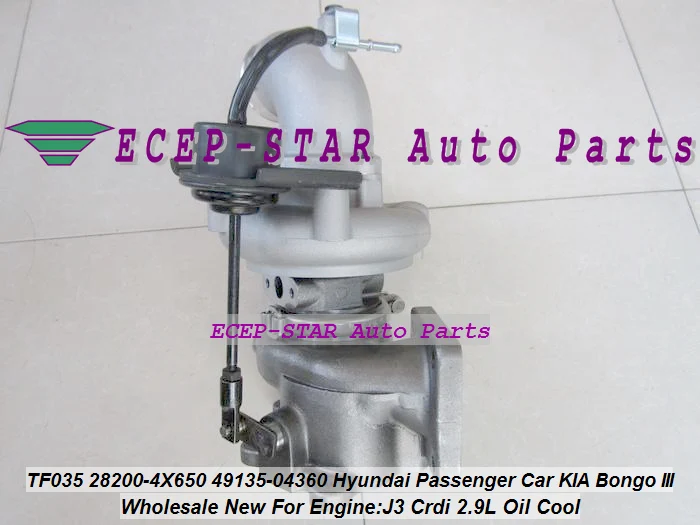 Turbo TF035HM 28200-4X650 282004X650 49135-04360 49135 04360 For Hyundai Passenger Car For KIA Bongo III Truck J3 Crdi 2.9L Oil (2)