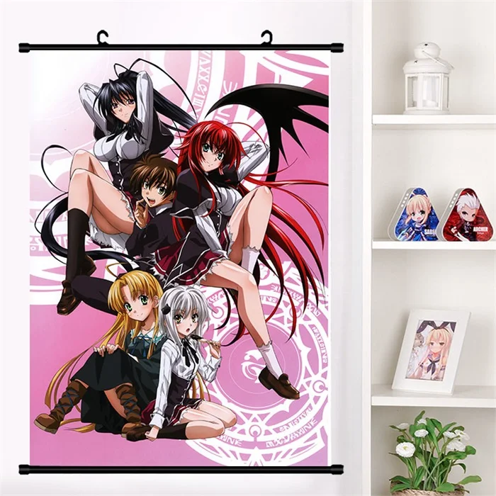Аниме старшеклассница DxD Азия Argento Himejima Akeno настенные свитки плакат мультфильм настенные подвесные плакаты коллекция домашнего декора - Цвет: C