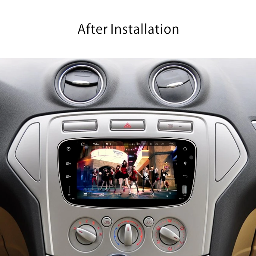 OZGQ радио Android 8 1 9 0 система PX30 ''IPS экран авто мультимедиа GPS для 2008 2011 FORD Focus Mondeo S