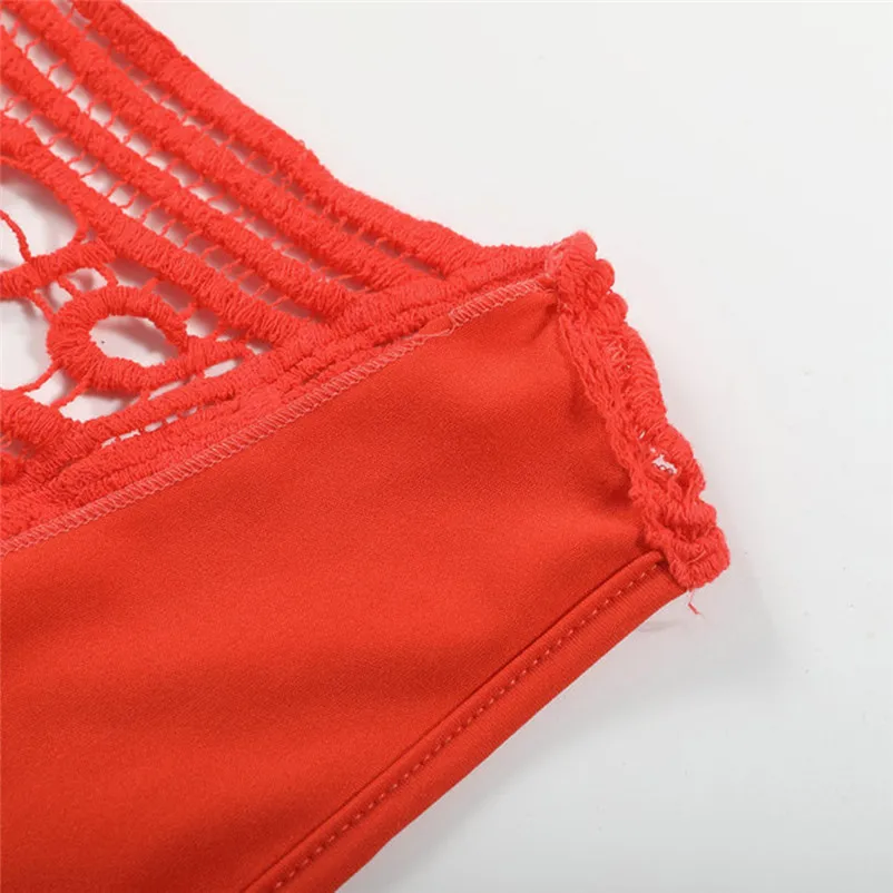 2018 summer jumpsuit woman Sexy Solid Strapless Lace Bandage Ruffled V-Neck Short Pants Playsuit pantaloni siamesi A16#N (5)