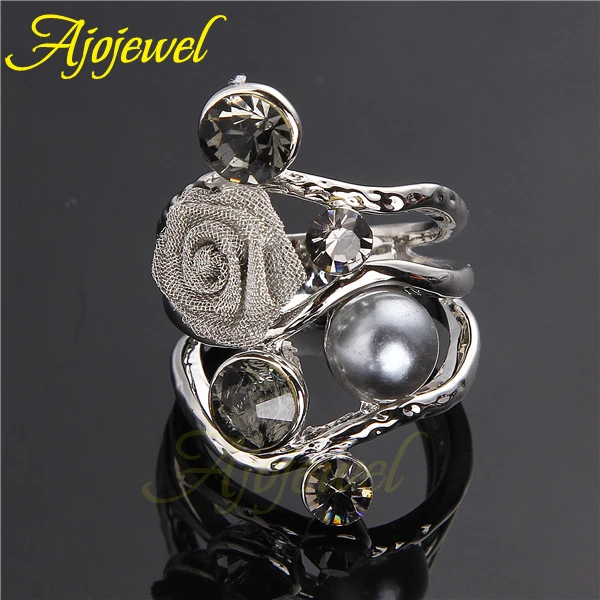 Женское кольцо в виде цветка с кристаллами размеры 7 8|ring vintage|flower ringbrand ring |