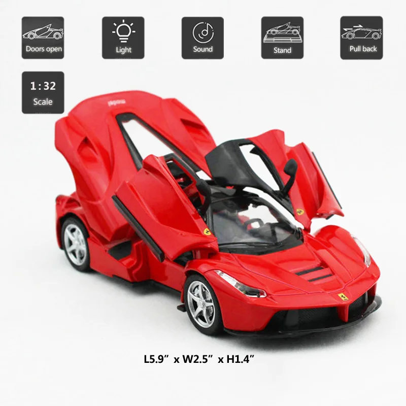 Модель автомобиля HOMMAT в масштабе 1:32 LaFerrari Супер спортивный автомобиль литые под