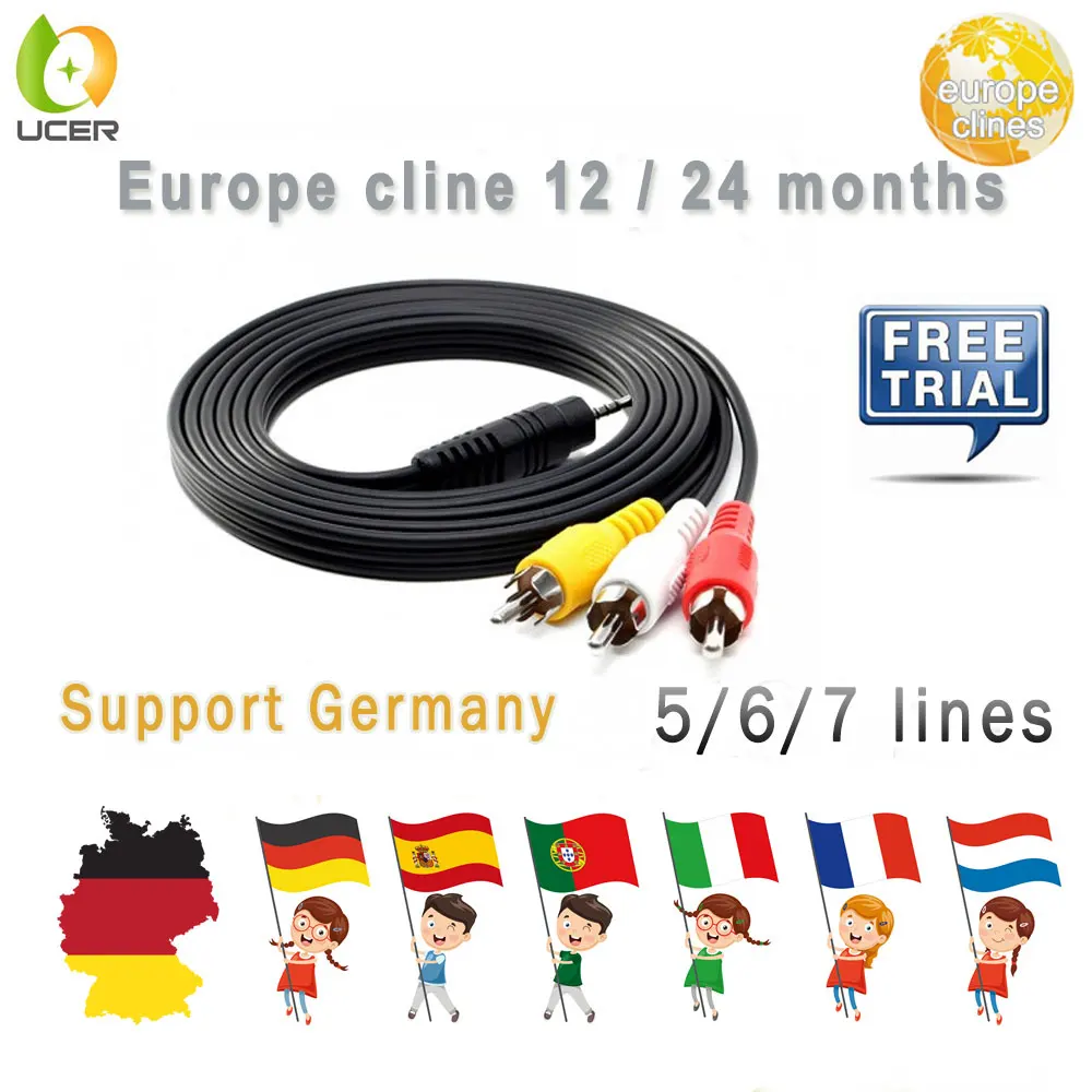 Best europe cccam cline germany oscam for spain italy portugal netherland uk CCcam 1 year channels 7 clines GTmedia V8 Nova Freesat
