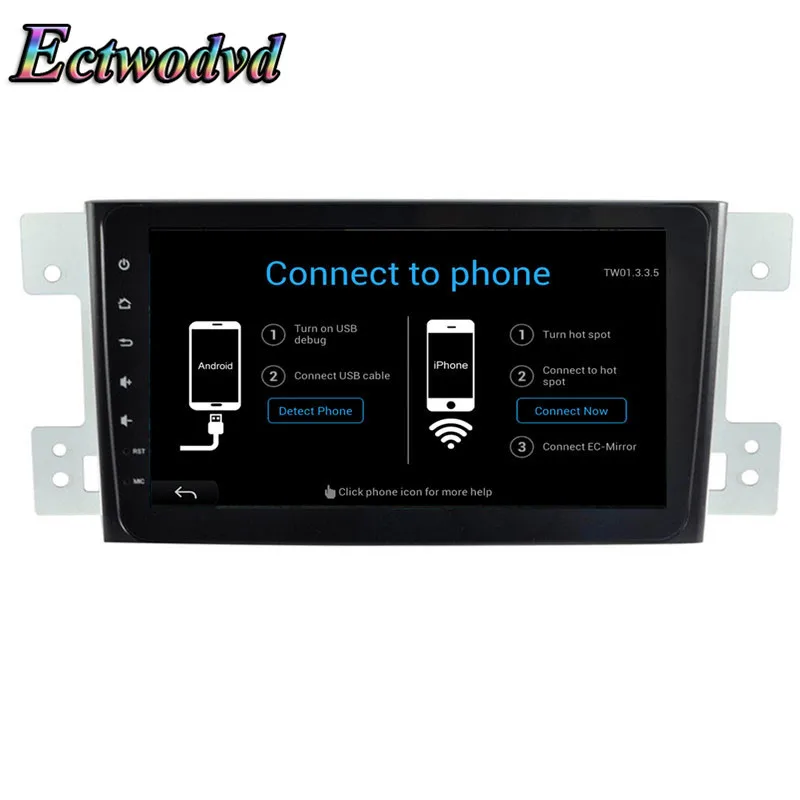 Top Ectwodvd 8inch Octa Core Android 8.1 Car DVD GPS Navigation Radio Stereo for Suzuki Grand Vitara 2005 2006 2007 2008 2009-2015 7