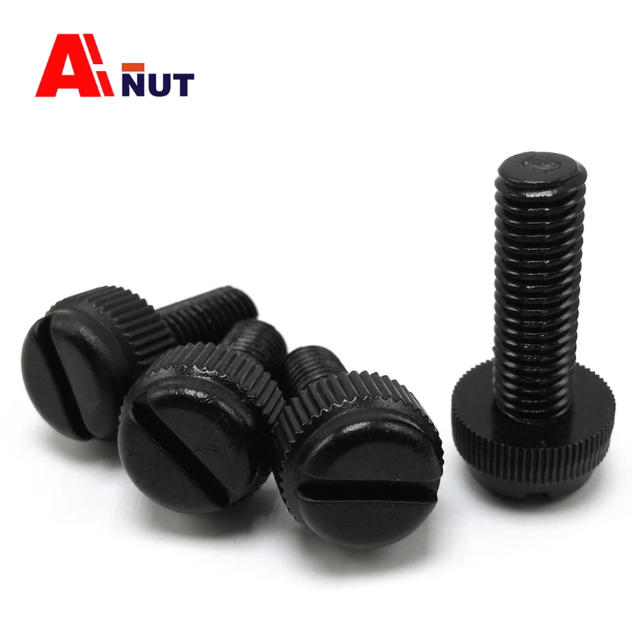 m4 nylon thumb screw , plastic insulation knurled slotted screw ,DIY