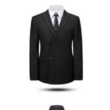 Двойные приталенные пиджаки с заостренным отворотом из 2 предметов(куртка+ брюки+ галстук) мужские костюмы модный выполненный на заказ Terno Masculino Slim Fit высокого качества