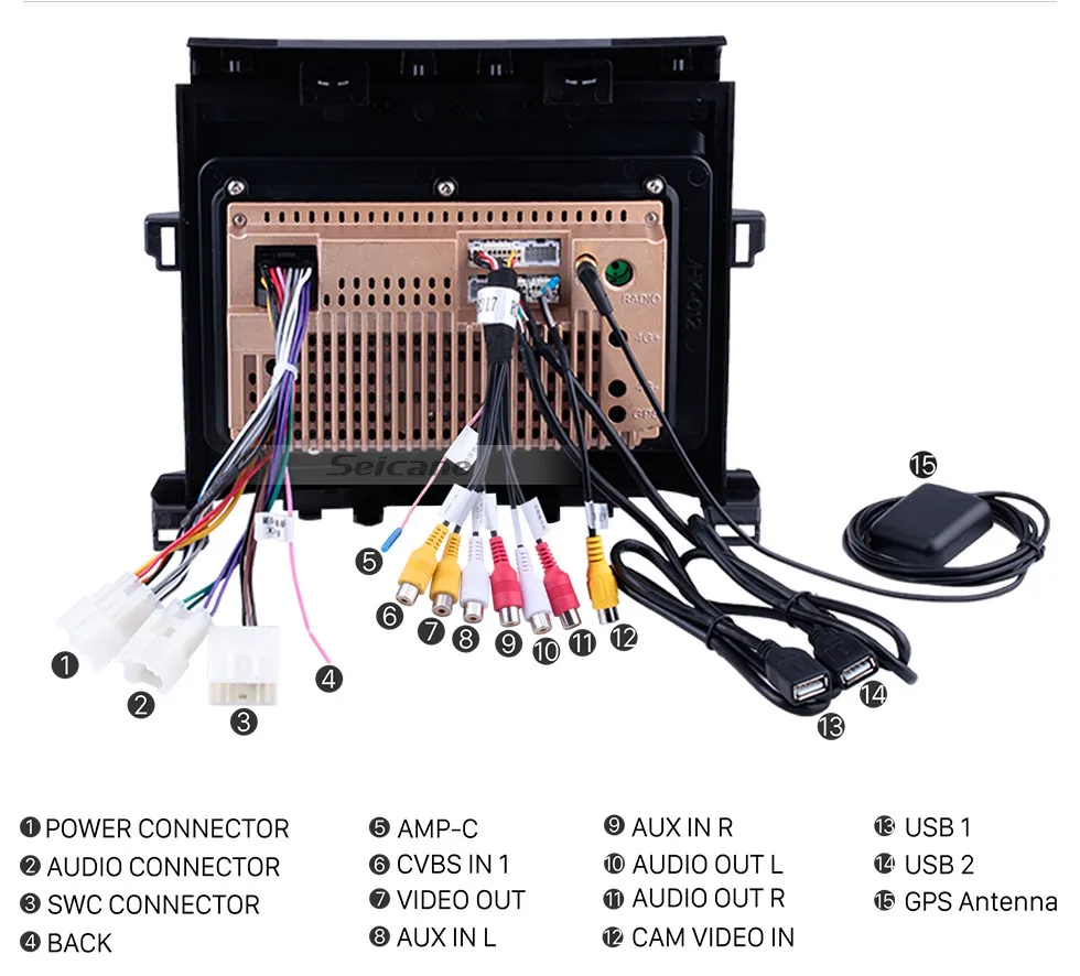 Perfect Seicane Android 8.1 8" 2Din Car Radio For Toyota Vellfire ANH20 2009 2010 2011 2012 2013 2014 Multimedia Player GPS Navigation 17