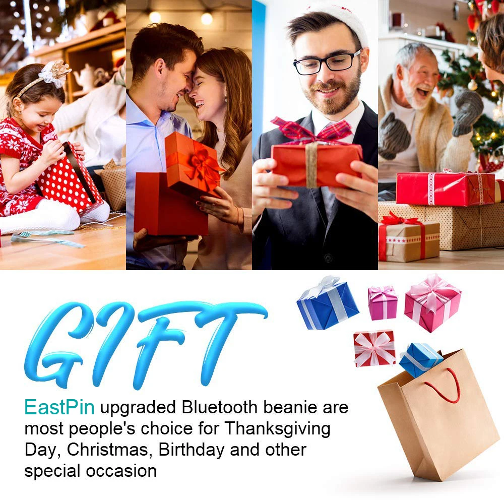 سماعة لاسلكية تعمل بالبلوتوث قبعة الشتاء قبعة ، سماعات الرأس القابلة للإزالة ، قابل للغسل ، يناسب الرياضة في الهواء الطلق ، التزلج ، الجري ، ...