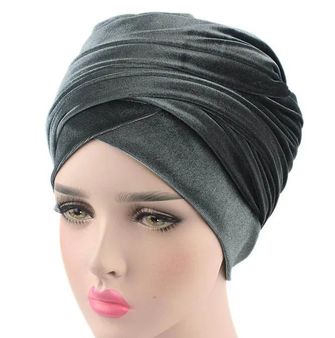 wrap cap magic turban velvet bandanna turban hat bandana chemo cancer