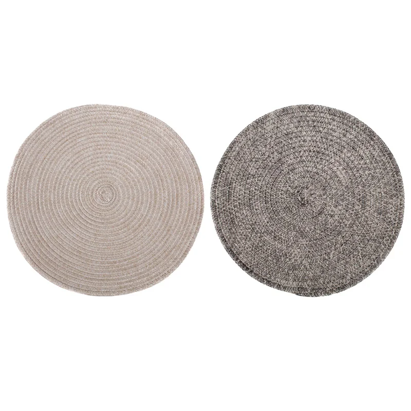 4 قطعة المنسوجة طاولة طعام المفارش الحرارة مقاومة المفارش وصمة عار مقاومة قابل للغسل الجدول الحصير داغ-سفينة