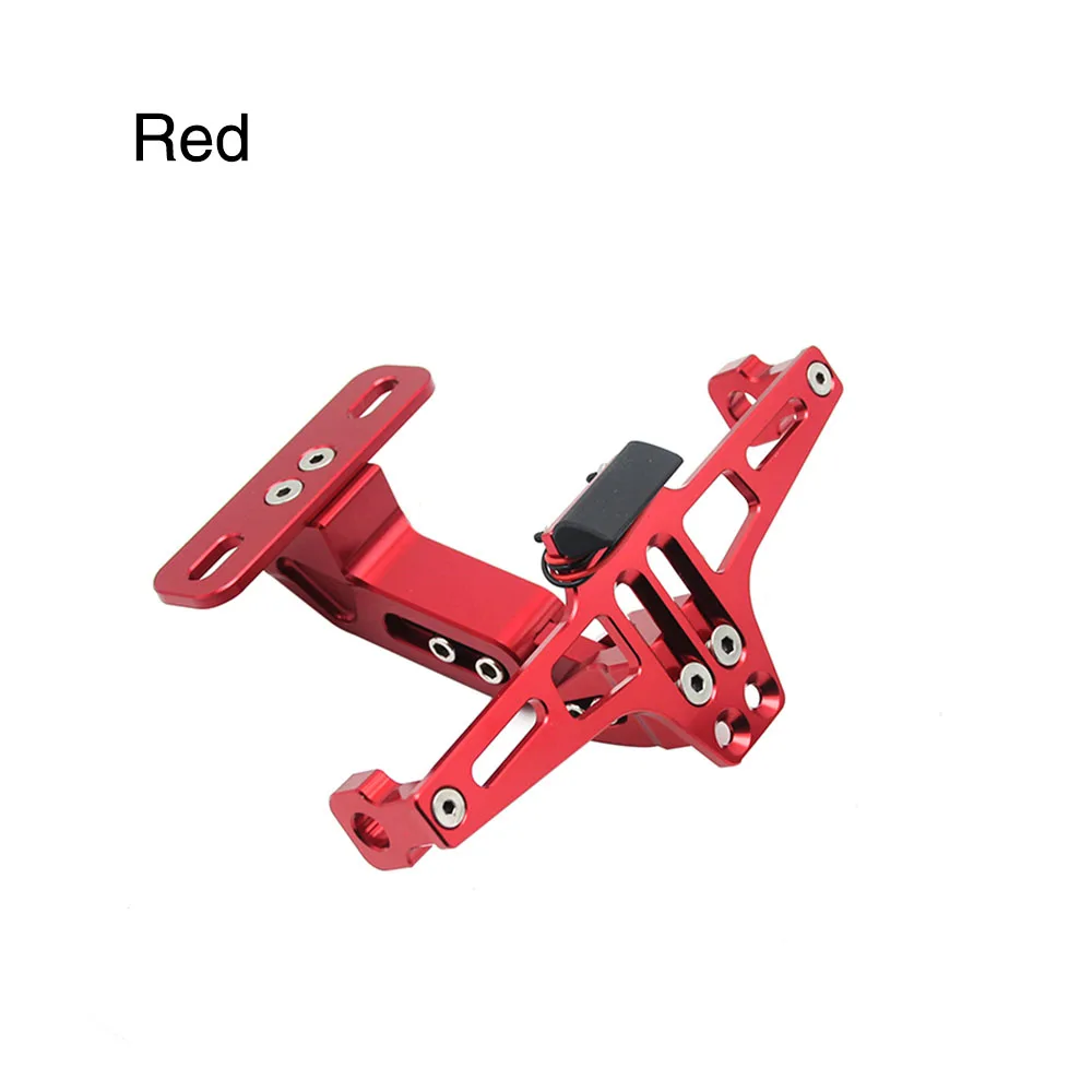 ZSDTRP мотоциклетные регулируемый угол Алюминий номерной рамки держатель кронштейн для Honda Suzuki KTM BMW - Цвет: Красный