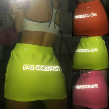 

New Women Girls Fashion Casual Summer Skirt High Waist Letter Print Bodycon Stretch Pencil Mimi Skirt