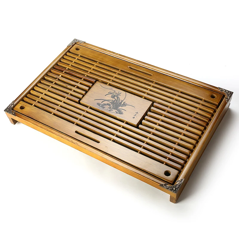 Lanxiang small tea tray solid wood tea tray tea sets Kung Fu tea sea tea fashion tea sets drawer