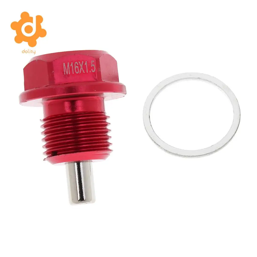 dolity M16x1.5 Auto Magnetic Oil Drain Plug Bolt Screw Sump Nut Crush Washer