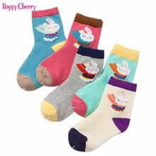 

5pairs/lot Baby Socks Newborn Cartoon Rabbit Socks New Arrival Boys Girls Non-slip Striped Sock Cute Toddler Fox Socks for 1-3Y