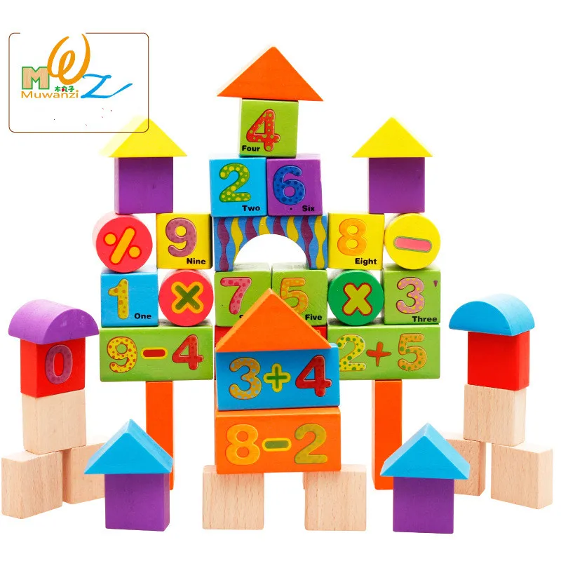Free delivery Children's backpack building blocks toys baby early education four models to choose. ABC/123 building blocks baby-building-blocks-wooden