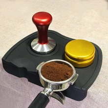 Alfombrilla de café de silicona antideslizante Espresso Tamper Holder Tamper Mat drop Edge Corner Tamp Mat Pad Tool