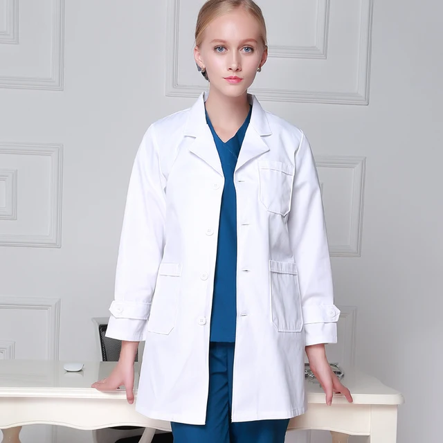 Brands LEHNO White Lab Coat for Women and Men Long/Short Sleeved Beauty