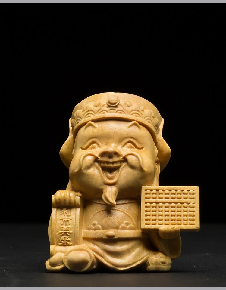5 pçs deus chinês riqueza buda estatuetas