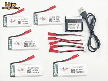 

3.7V 1000mah 752560 30c LiPo Battery For 8807 8807W Rc Quadcopter Spare Parts 4in1 Balance Charger Accessories Rc Drones