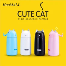 Hoomall Cartoon Thermos Mug Cute Cat Shaped Vacuum Flask Cup Stainless Steel Thermos Water Bottle Thermal