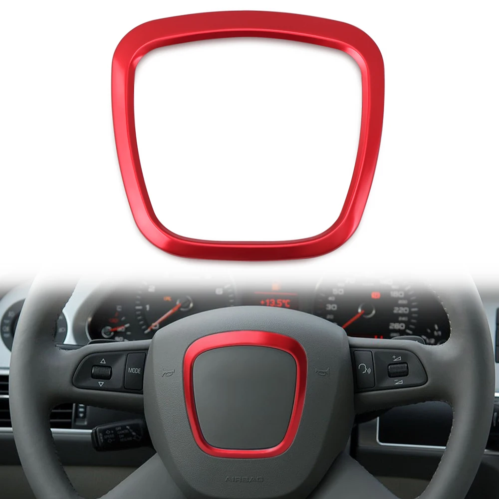 

Car Metal Steering Wheel Ring Frame Cover For Audi A3 A8L A4 A5 A6 A6L Q7 Q5 Q3 Interiro Decoration Sticker Accessories