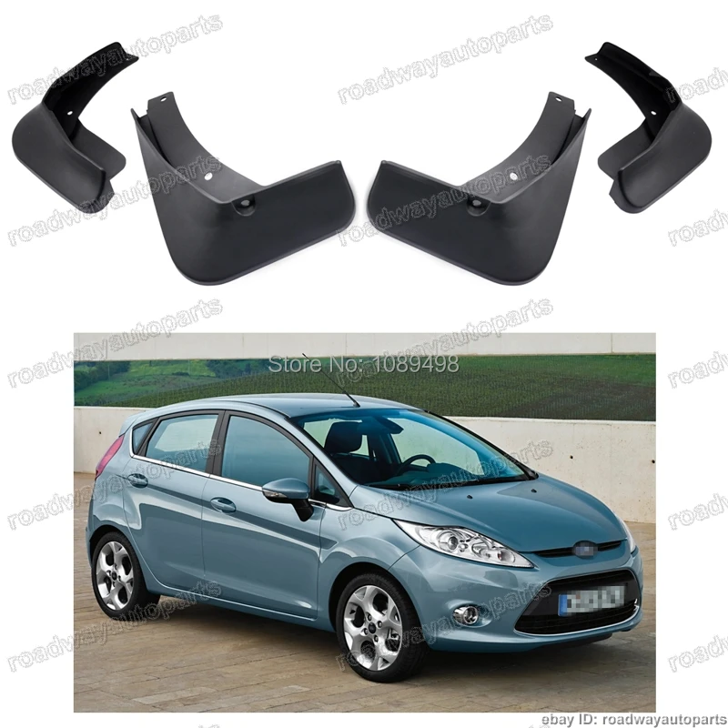 4 шт./компл. Fender Брызговики для автомобиля Брызговики для Ford Fiesta 2009-2012 пять 5 двери