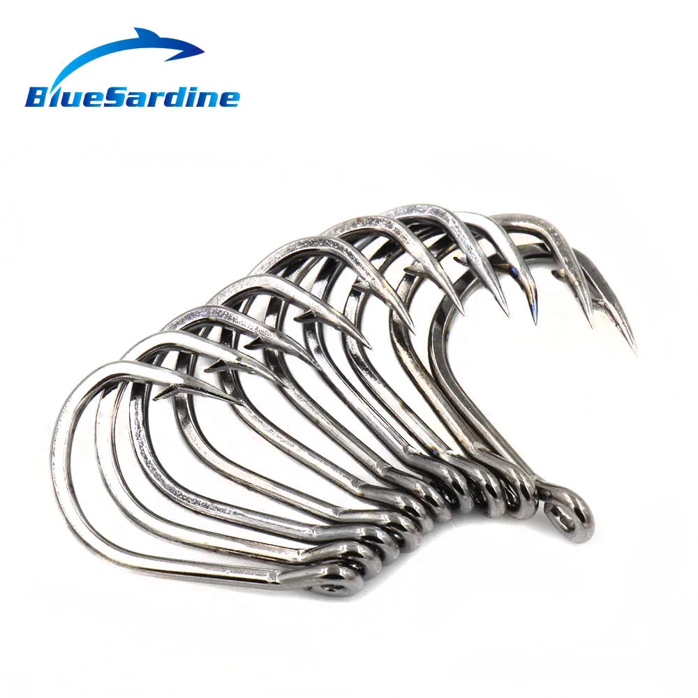 BlueSardine 50 шт Морской рыболовный крючок из высокоуглеродистой стали колючие