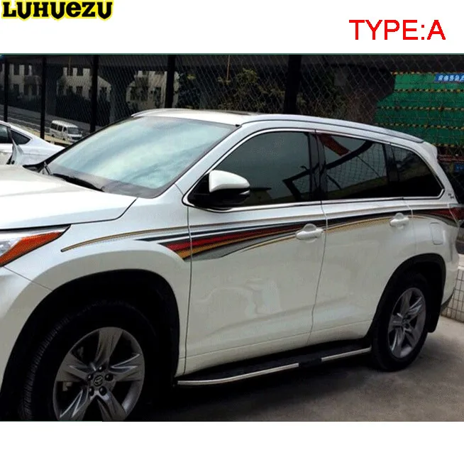 Luhuezu 3M стикер кузова автомобиля для Toyota Highlander Kluger- аксессуары - Название цвета: TYPE A