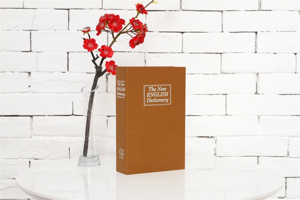 Grande Livro Cofres Ocultos Simulação Dicionário Cofre Chave Bloqueio de Senha Segurança Aço Organizador Stash Box Escritório em Casa Tamanho l 12 cofres escondidos