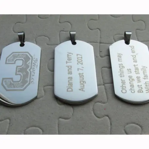 personalized logo dog tags with chain hot sales cheap Customized