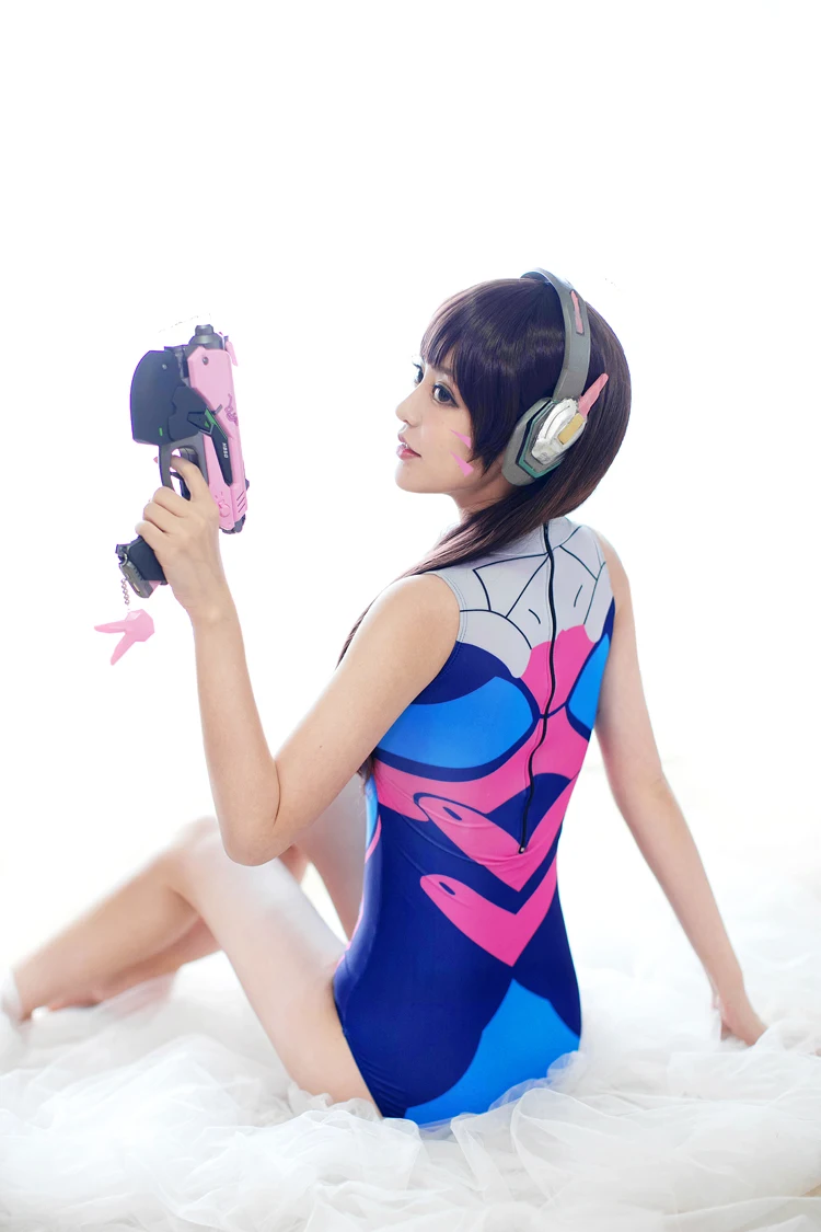 Горячая игра OW DVA SUKUMIZU Мягкий купальный костюм милый аниме косплей купальник