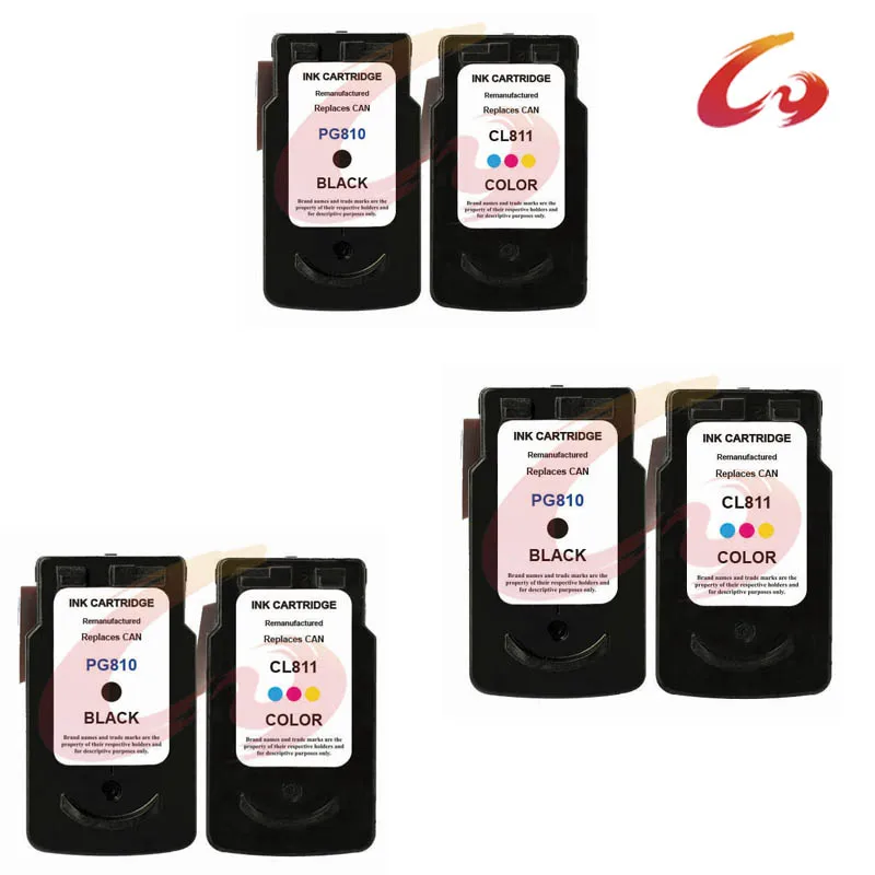 6 Pcs PG 810 CL 811 Ink Cartridge For Canon PG 810 xl CL 811 xl For Canon iP2770 iP2772 MX328