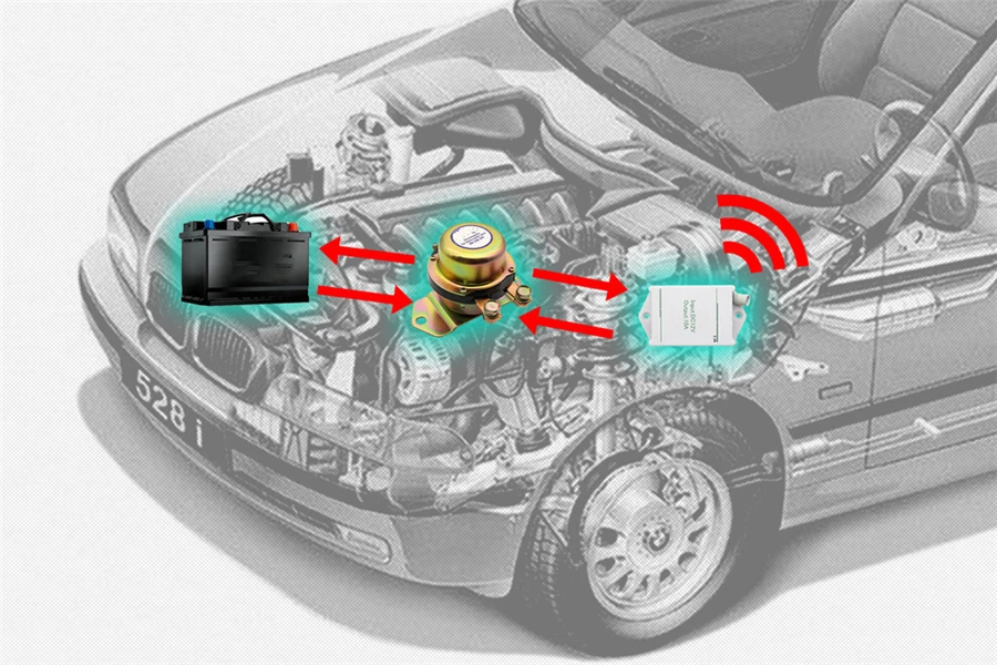 12 V автомобиль Батарея переключатель Беспроводной Управление отключения Реле Электромагнитная электромагнитный Мощность терминала