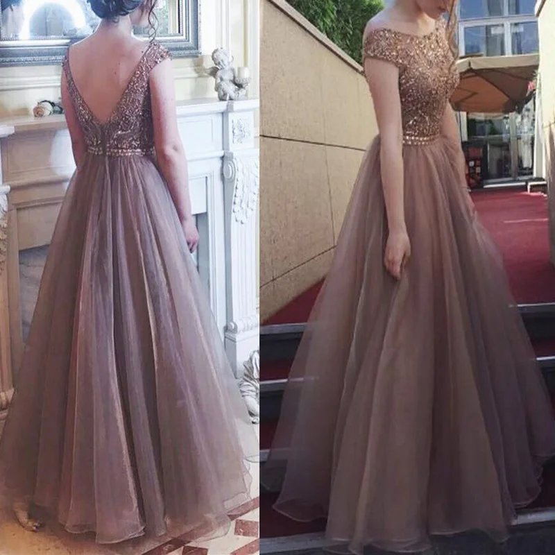 

Ladies Chiffon Sleeveless Fluffy Dress Casual Long Gown Backless Bridesmaid