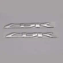16x2cm Chrome Motorcycle Stickers CBR Style Motorbike Decals 3D Badge Emblem For Honda CBR600RR CBR 1000RR All Years