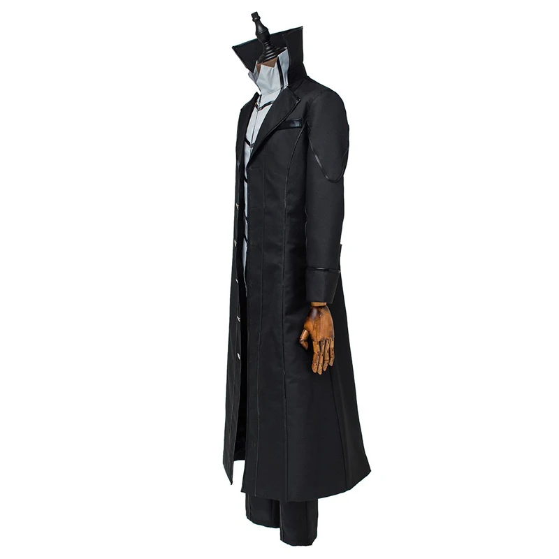 Custom Made Persona 5 Protagonist Joker Cosplay Uniform Suit with Red Gloves for Halloween Costumes - Black Jacket, Shirt, and Pants Outfit image 4