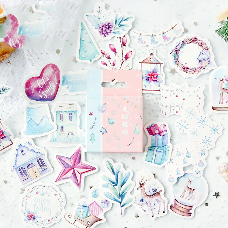 

1PACK=46PCS The Northern Polar Romantic Floral Mini Sealing Stickers 4.4*4.4cm
