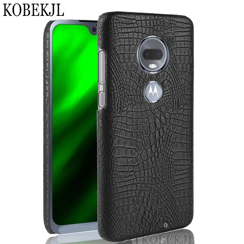 Moto G7 Case XT1962 Hard crocodile PU Leather Back Cover Bag Phone For Motorola G 7 MotoG7 | Мобильные телефоны и