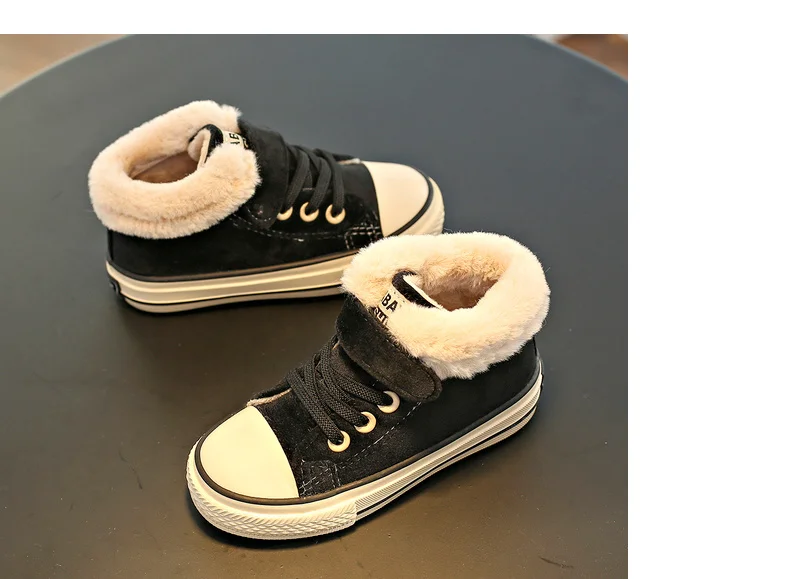 Детская Хлопковая обувь; зимние ботинки; бархатная теплая Модная спортивная обувь для мальчиков; повседневная обувь для девочек; Новинка года; сезон зима